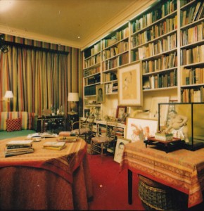 Wide shot of Diana Vreeland's Library